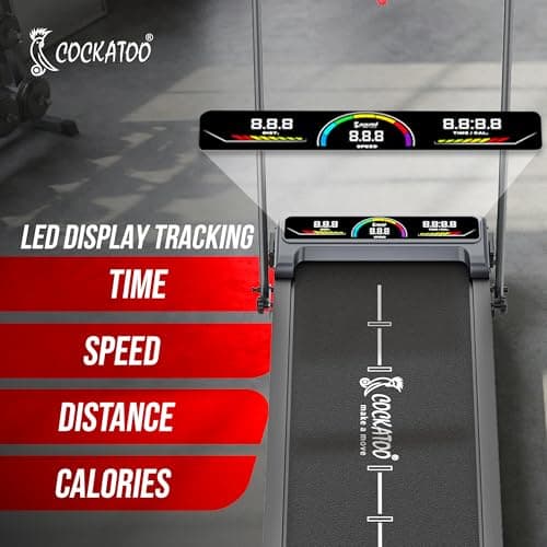 Cockatoo Smart-Walk 2AH Slimmest Walking Pad for Home with Handle 2HP-3.5HP Peak, Under Desk Treadmill for Home Use, 3 Level Manual Incline 6 Automatic Program, Max User Weight 110Kg 4