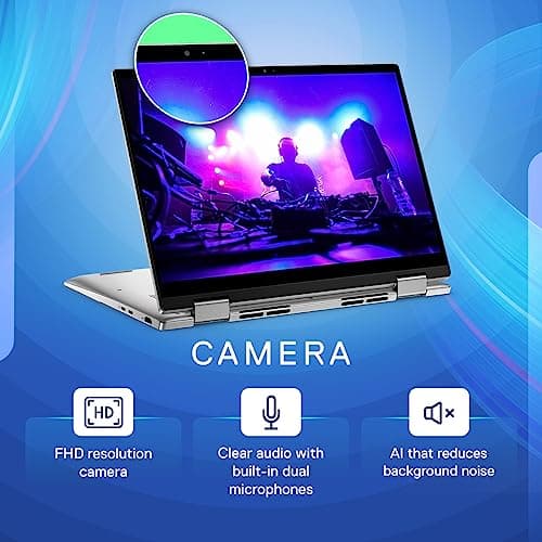 Dell Inspiron 7430 2in1 Touch 13th Gen Laptop, Intel Core i3-1315U Processor, 8GB, 256Gb SSD, 14.0" (35.56cm) FHD+ Display, Windows 11 + MSO'21, Backlit KB + Finger Print, Silver,Thin & Light- 1.58kg 4