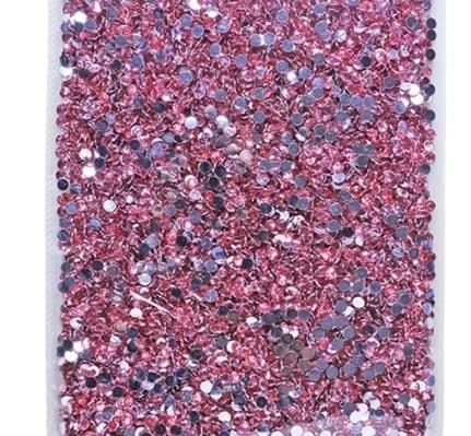 OMX 4mm Round Resin/Chandla/Resin Rhinestone Stones, for Jewellery Making kit Art and Crafts Materials, Also Known as Kundan Stone, (50 Gram, 5000 Pc Approx, Rose)