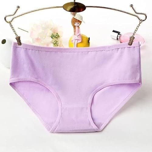 Amazon Brand - LOURYN KOULYN® Women Soft Cotton Hipster Ladies Plain Bright Panty/Innerwear Inner Elastic Underwear Combo Pack 5 (Colour May Very) (M, Multicolor) 4