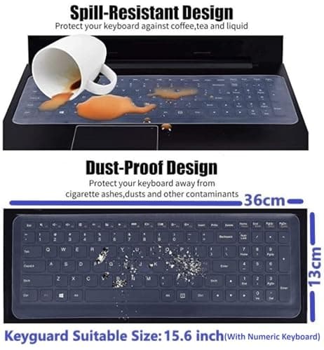 Anjo 4 in 1 Combo Of 15.6 Inch & 16:9 Display Aspect Ratios Laptop Screen Protector, KeySkin, Body Lamination Trackpad Area & Lid-Back Side (Transparent) 4