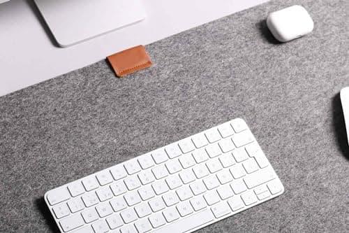 FTIERNO Felt Desk Pad Large Desk Mouse Pad Non Slip Desk Mat Keyboard Mouse Laptop Desktop Protector Cover Mat for Office Work Gaming (L-80x32) 5