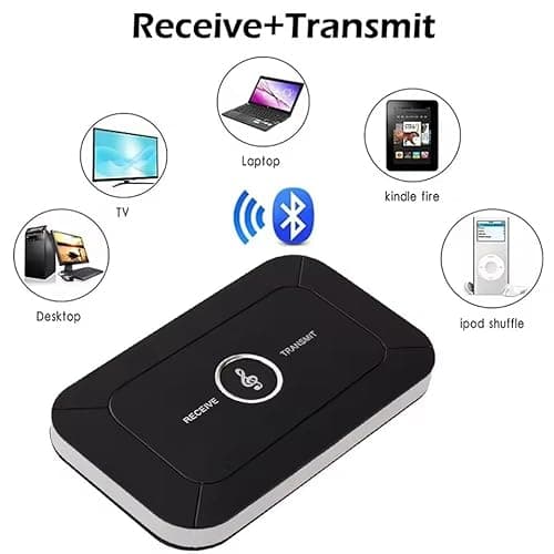 Etzin Bluetooth 2 in 1 Audio Receiver/Transmitter Music Sound Adapter with 3.5 mm Output and BT-4.1 for TV/Home Stereo System Headphones Speakers EPL-831WA. 5