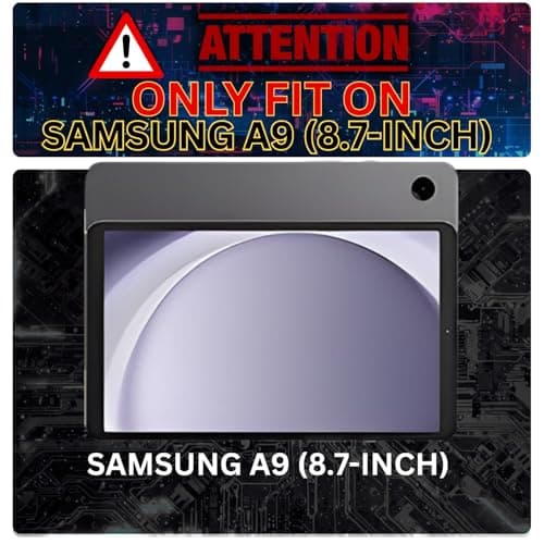 fonfox® flip Cover for Samsung Galaxy tab a9 | Premium pu Leather Magnetic flip case | Slim Stand Cover with auto Sleep/Wake | 360° Protection (Black) 3
