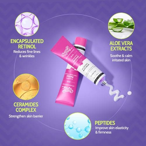 Chemist At Play 0.1% Encapsulated Retinol Night Cream for Face | Anti Aging cream for Women & Men | Reduces Wrinkles & Sunspots | Lightweight & Fast-Absorbing | All Skin Types | Boosts Collagen | 30 g 3