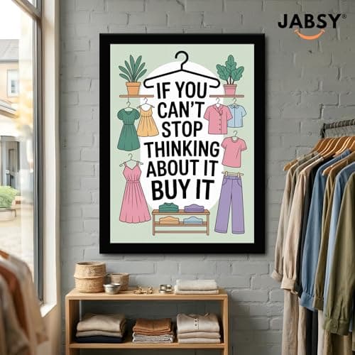 JABSY Cloth, Garment Shop Wall Art Quote Photo Frame 12x9 Inch – Fashion Designer, Tailoring Studio Decoration, Gift 2