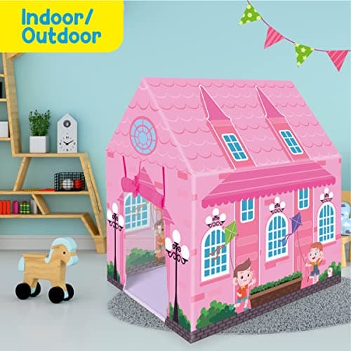 Webby Princess Theme Play Theme Tent House for Kids Pink Color Pink 3