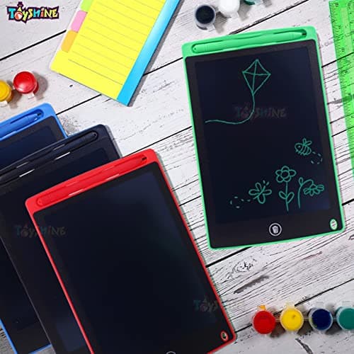 Toyshine 4 Pieces LCD Writing Tablet Doodle Board for Kids Electronic Toys 8.5 Inch Colorful LCD Writing Board Electronic Tablet Writing LCD Erasable Drawing Pad Reusable Writing Pad Learning Toy 3