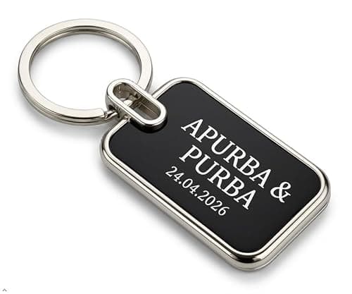 ClassyPik Personalized Name Keychain | Custom Laser Engraved Stainless Steel | Birthday Gift for Men Women | Corporate Return Gift India | Bulk Orders Welcome