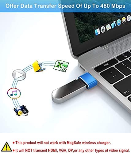 rts (2 Pack USB 3.0 Type C Female to USB Male OTG Adapter | Fast Data Transfer | Fast Charging Converter for Smartphone, PC, Laptop, Tablet, Ipad, Charger | Compatible with iPhone 17 16 15 & iWatch 5