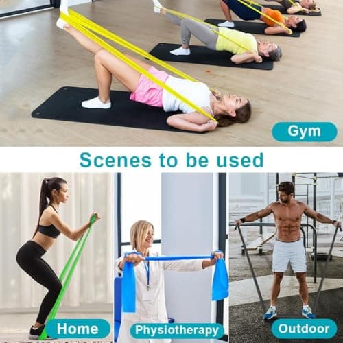 nEUtRO Resistance Flat Band for Exercise, Strength, Stretching, Yoga, Pilates, Chair Exercises & Rehab – Durable Fitness Band for All Age Group -Men & Women (Pink - Light Strength) 5
