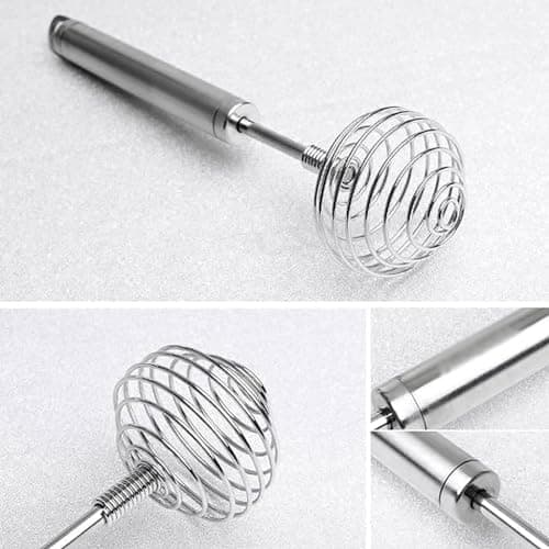 Qelviora Stainless Steel Semi-Automatic Push-Down Whisk Hand Blender 3