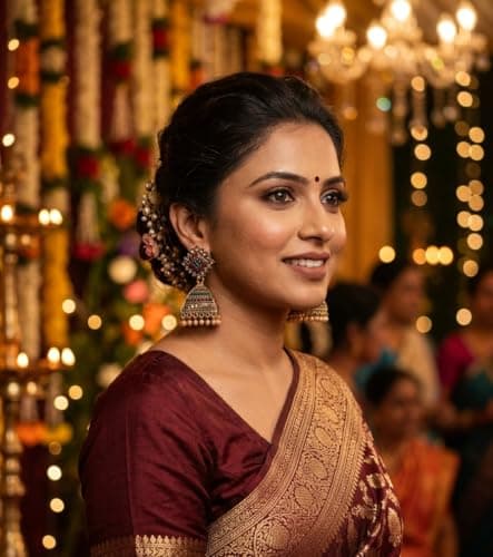 NILARA Kundan Jhumka Earrings for Women | Gold Plated Traditional Temple Jewellery | Antique Dome Jhumki | Bridal Wedding Party Fashion Ethnic Earrings for Women and Girls | Bridal Earring Kundan (Red 5
