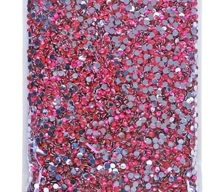 OMX 4mm Round Resin/Chandla/Resin Rhinestone Stones, for Jewellery Making kit Art and Crafts Materials, Also Known as Kundan Stone, (400 Gram, 40000 Pc Approx, Lt Rose)