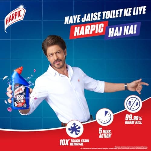 Harpic Disinfectant Toilet Cleaner Liquid, Original - 1 L | India's # 1 Toilet Cleaner 2