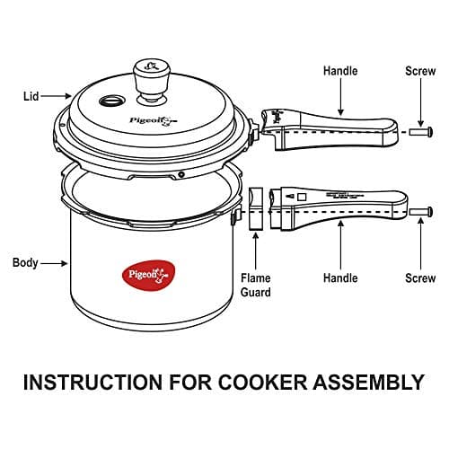 Pigeon By Stovekraft 12260 Induction Base Outer Lid Aluminium Pressure Cooker, 3Liters, Silver 5