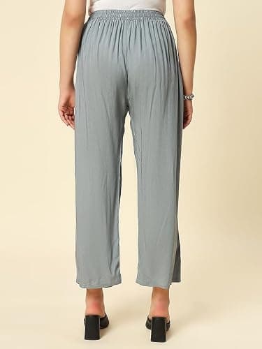 Soft Colors Relaxed Fit Pocket Palazzo Light Grey 2