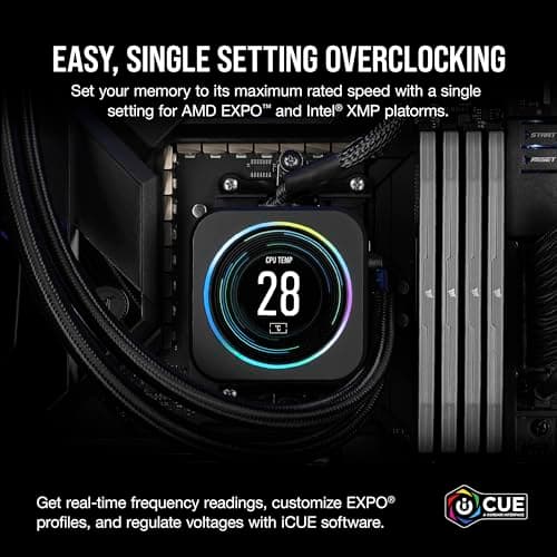CORSAIR Vengeance DDR5 RAM 16GB (1x16GB) Up to 6000MHz CL36-44-44-96 1.35V AMD EXPO Intel XMP 3.0 Desktop Computer Memory – Grey (CMK16GX5M1E6000Z36) 4