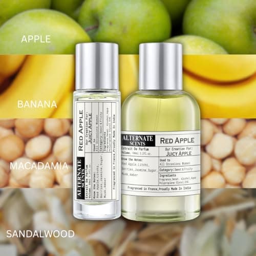 Alternate Scents RED APPLE 40ml Long Lasting Perfume For Women|Strong&Long Lasting with 30% Oil Concentration|Sweet Fruity Gourmand|Fragrance From France |Made In India| 4