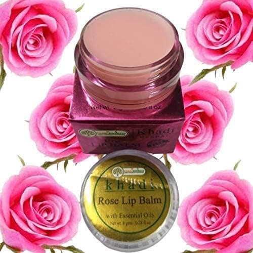 Khadi Rishikesh Herbal Rose Lip Balm for Dry & Chapped Lips | Moisturizing & Nourishing Lip Care | Long Lasting Hydration | Suitable for Men & Women | Paraben Free Lip Moisturizer (8 gm