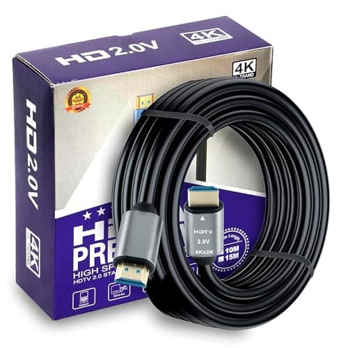 rts High-Speed 3D 4K 10 Meter HDMI Cable HDMI 2.0 Supported | 4K 60Hz, HD Audio & Video 2160p, Compatible with Windows, Computer, Laptop, Apple Projector, Set-top Box, HD TV,Monitor,Xbox 360,PS5 PS4