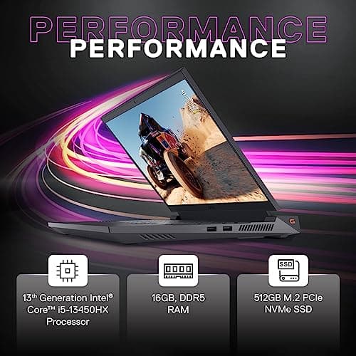 Dell Gaming G15-5530, Intel Core i5 13th Gen-13450HX, NVIDIA GeForce RTX 3050-6GB, 16GB RAM, 512GB SSD, FHD 250nits 15.6"/39.62cm, 120Hz, Windows11, MSOffice 2021,Dark Shadow Gray,2.65Kg Gaming Laptop 4