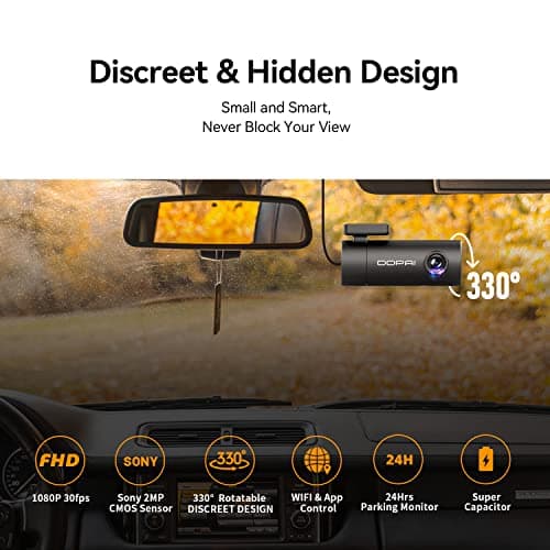 DDPAI Mini Pro Dash Cam, with Wi-Fi 1296P Dash Camera, Emergency Accident Lock, 140 Wide Angle, Car DVR Dashboard Camera with G-Sensor, WDR, Built-in Super Capacitor, SD Card Upto 1TB Supported 2