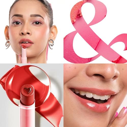 Blue Heaven Jelly & Butter SPF 50 Lip Balm infused with Jojoba Oil, Shea Butter + Vitamin E, smoothens Dry & Chapped Lips, Fades Pigmentation, Soften & Smoothes Plums Lips, Light Red, 3g 3