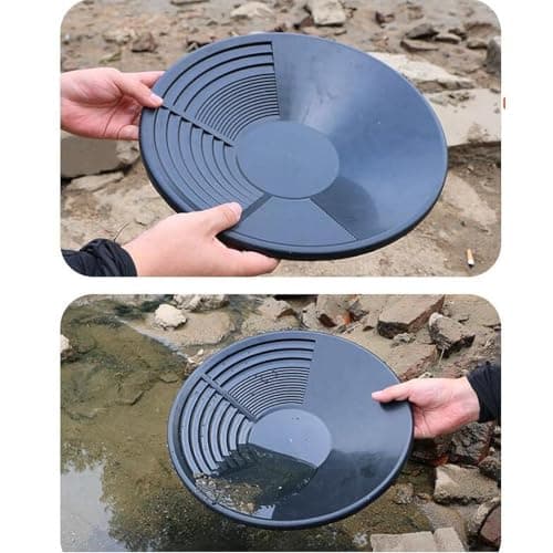 Meadawgs® Gold Panning Pan Double Riffles Enthusiasts Portable Beach for Easier Mining Without Shovel Hook| Gadgets & Other Electronics | Metal Detectors|1 Gold Panning Pan 3