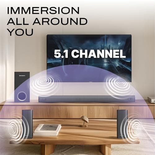CrossBeats Blaze B1100 5.1 Dolby Home Theater Speaker 625W for TV [2026 Launch] Subwoofer Satellite Speakers, Soundbar for Smart TV |Bluetooth Sound bar Music System Home Theatre (Black) 3