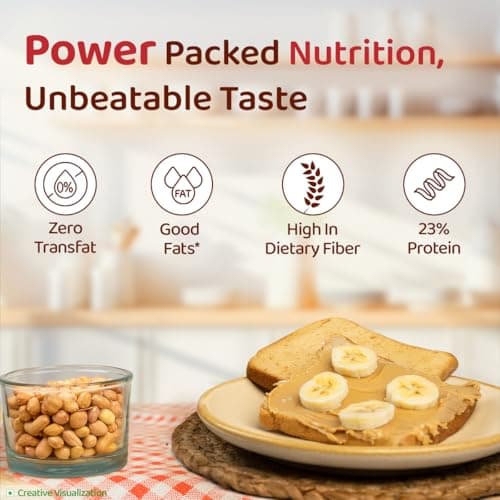 Sundrop Peanut Butter with Honey | Creamy | 462 grams | With 23% Protein | 7% Dietary Fibre | Premium Roasted Peanuts | No Preservatives | Great Value Per Gram of Protein 5