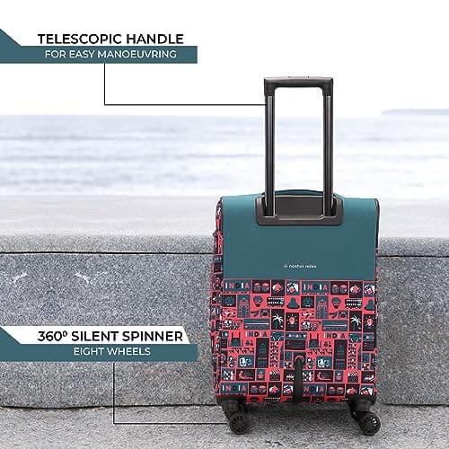Nasher Miles India Expander Soft-Sided Polyester Cabin Luggage Teal 20 inch |55 Trolley Bag 4