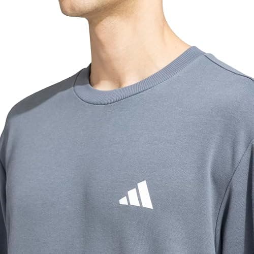 adidas Men's M Crew Logo Sw Sports Sweatshirts, Black, Large 5