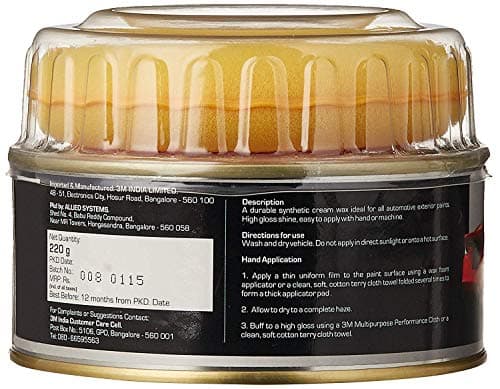 3M IA260166334 Specialty Cream Wax (220 g) high gloss streak free restores shine 3