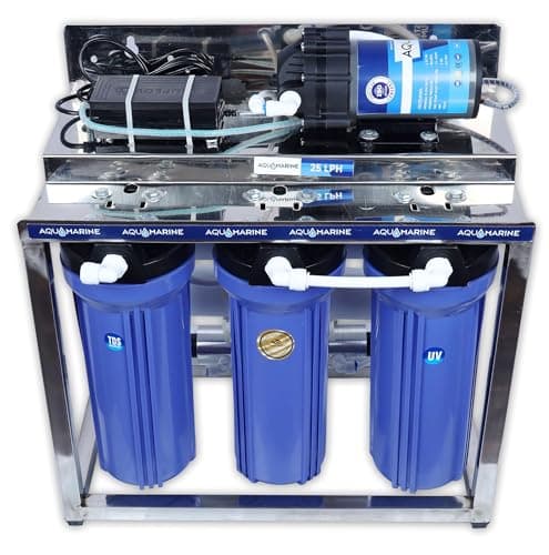 AQUA MARINE 25 LPH Commercial RO + POST CARBON Water Purifier with TDS Adjuster, Single Pump Purification and Fully Automatic Function, Blue 2