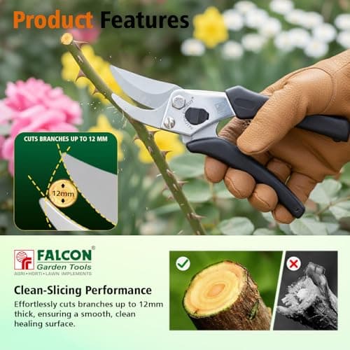 Falcon FINECUT Steel Fine-Cut Pruning Secateur (Multicolor) 4