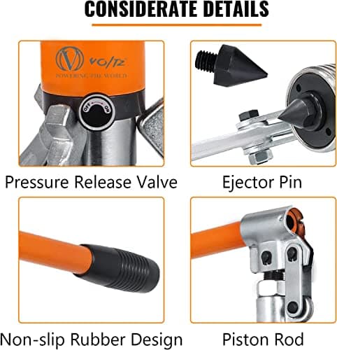 VOLTZ tools ‎VZ-HP10T(NEW) Hydraulic Pullers 10 Ton 3 Jaw Hydraulic Gear Puller,VOLTZ tools Wheel Bearing Hub Removal Tool 4
