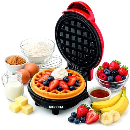 2026 Waffle Maker 3-in-1 Waffle Iron Machine | 4 Inch Non-Stick Waffle Machine for Home | Sandwich, Pancake & Dessert Maker | Breakfast Maker | Easy to Clean Electric Waffle Maker Kitchen Appliance
