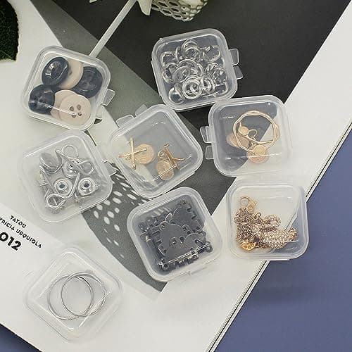 wolpin Jewellery Box Organiser (Pack of 20 Pcs) | Transparent Plastic Storage Case for Rings Earrings Necklace Small Accessories | Multipurpose Home Organizer Travel Friendly Mini Box for Daily Use 5