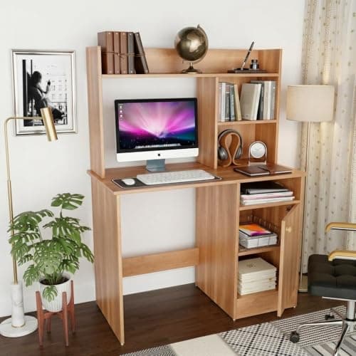 SPYDER CRAFT Engineering Wood Modern Office Desk Study Table Computer Table for Office Work from Home Kids Study Room Workstation (Oak) Assembly (DIY) Do It By Yourself 3