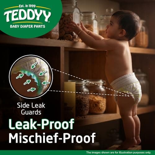 TEDDYY Easy Baby S Size Diaper Pant Style | 78 Count (Small) | 4–8 kg (Pack of 1) | Long Protection Hours | Anti-Bacterial | Airy Breathable Fit | Rapid Soaker Channels & Wetness Indicator 5