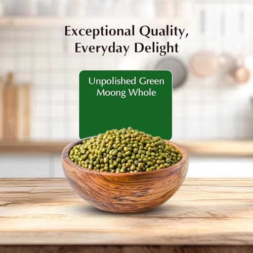 Amazon Brand - Vedaka Unpolished Green Moong Dal | Whole | 1 Kg | Popular Green Moong Dal | Naturally Rich in Protein | Naturally Cholesterol Free 4