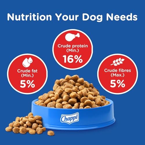 Chappi Adult (1+ Years) Dry Dog Food, Chicken & Rice, 7 kg, Complete and Balanced Food for Adult Dogs 4
