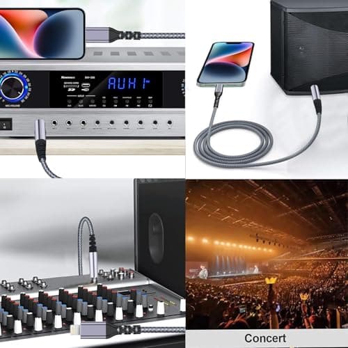 Dhriyag USB C to 6.35mm | Phone Laptop to Amplifier, Speaker, Headphone, Mixing Console | USB C to Mono Cable | Multicolour 4