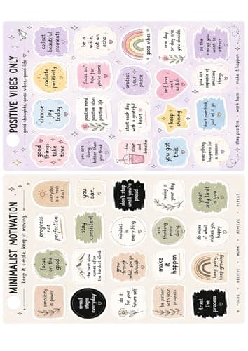 Cute Butterfly & Teddy Sticker Combo Pack of 2 Sheets(10x14 cm) | Motivational Quotes & Kawaii Stickers | Waterproof Mobile, Laptop, Journal Stickers Little Things that Make You Smile ” 2