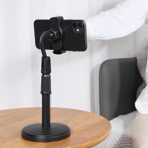 Clasika Mobile Stand for Table - Adjustable Height Phone Holder for Desktop, Hands-Free Viewing and Convenient Use 2