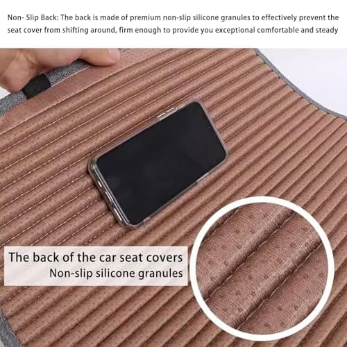 Suninbox Black Car Seat Covers,Buckwheat Hulls Car Seat Cushion,Truck Seat Covers,Compatible Sedan SUV Van MPV,Car Seat Pads,Bottom Seat Covers for Cars[Black Front Seat] 4