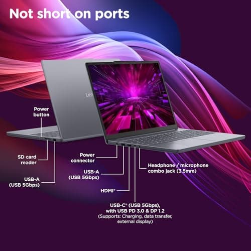 Lenovo IdeaPad Slim 3 13th Gen Core i5-13420H 15.3 inch (38.8cm) WUXGA IPS Laptop (16GB RAM/512GB SSD/Windows 11/Office Home 2024/Top Metal Cover/Backlit Keyboard/1Yr ADP/Grey/1.6Kg), 83K100S3IN 6