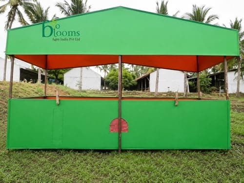 BIO BLOOMS AGRO INDIA PRIVATE LIMITED Vermi Compost Making Bed/Vermi Bed 12ft X 4ft X 2ft with Roofing (200gsm)