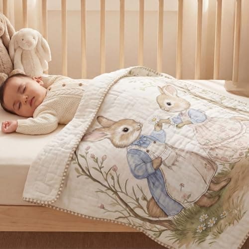 haus & kinder Muslin Blanket for New Born Baby, Soft Breathable Baby Blankets Newborn, Baby Blanket for 0-2 Years, Baby Blanket for Crib Nursery & Stroller, New Born Baby Essentials | Meadow Mates